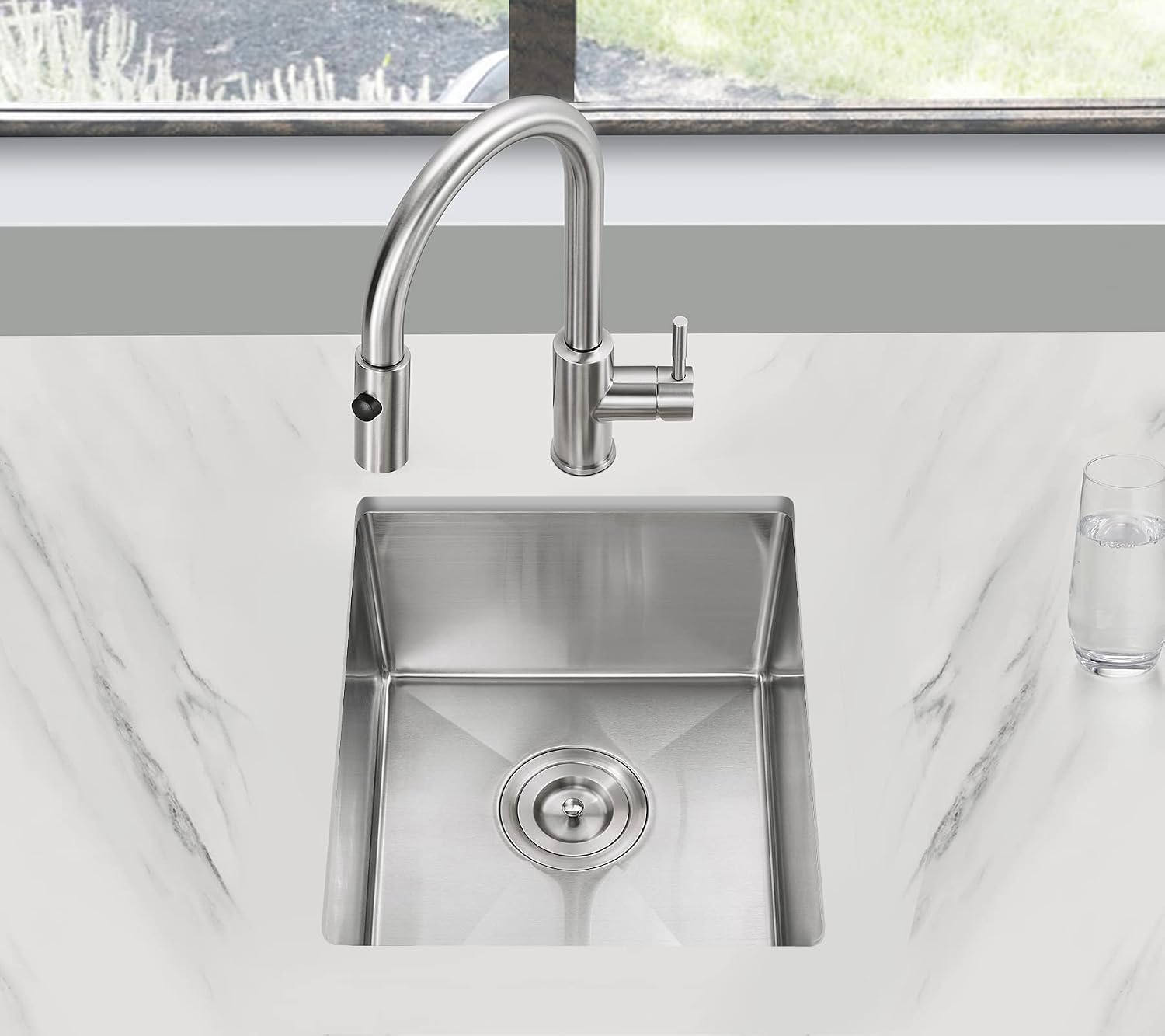 Thumbnail 1 de POPFLY Undermount Bar Prep Sink 15-inch