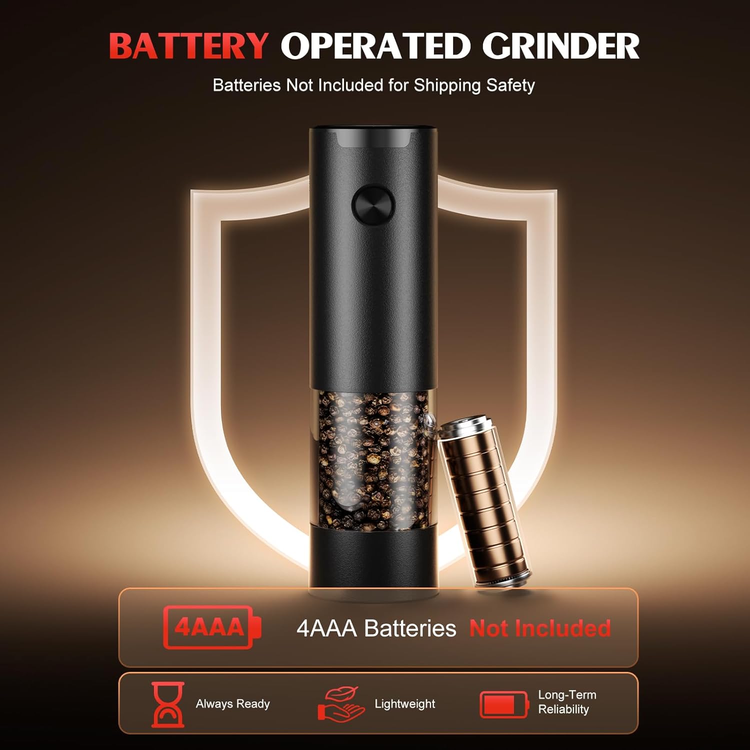 Detalle de Electric Salt and Pepper Grinder Set 2-Pack ⚖