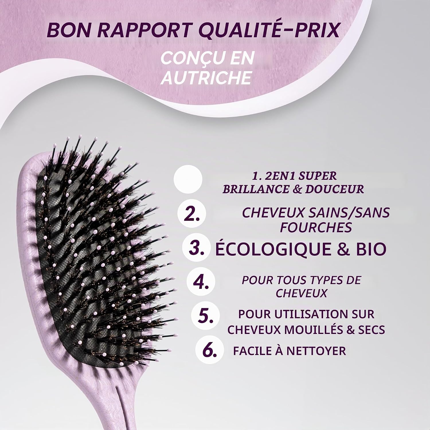 Detalle de Brosse poils sanglier MarQus ⚙