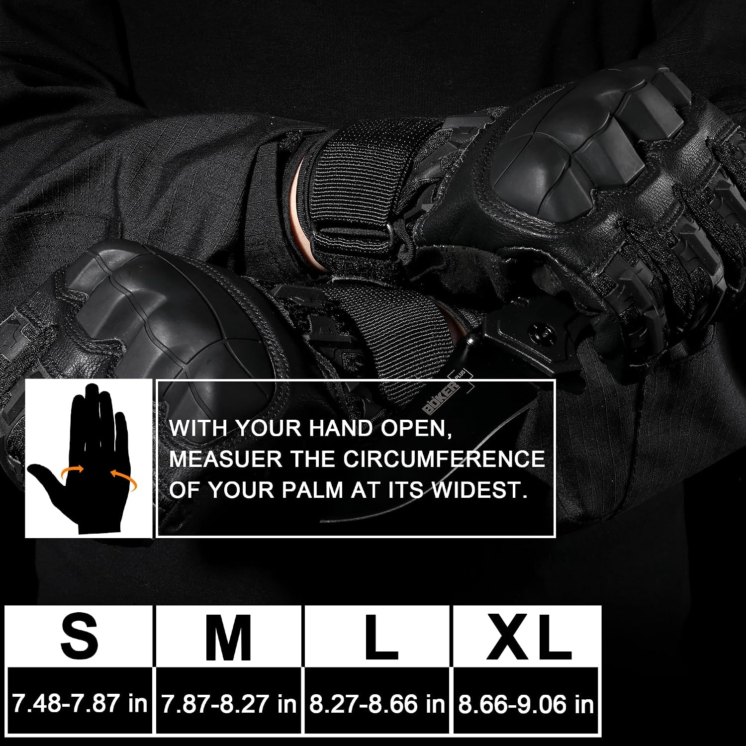 Detalle 2 de WTACTFUL B36 Tactical Gloves, Large Microfiber Leather, Touchscreen, Reinforced Palm