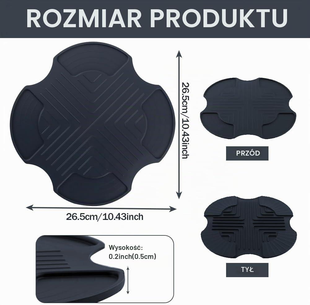 Detalle de HAIWILL Unterlage Silikon für Ninja FN101EU – okrągła mata silikonowa 17 × 17 cm