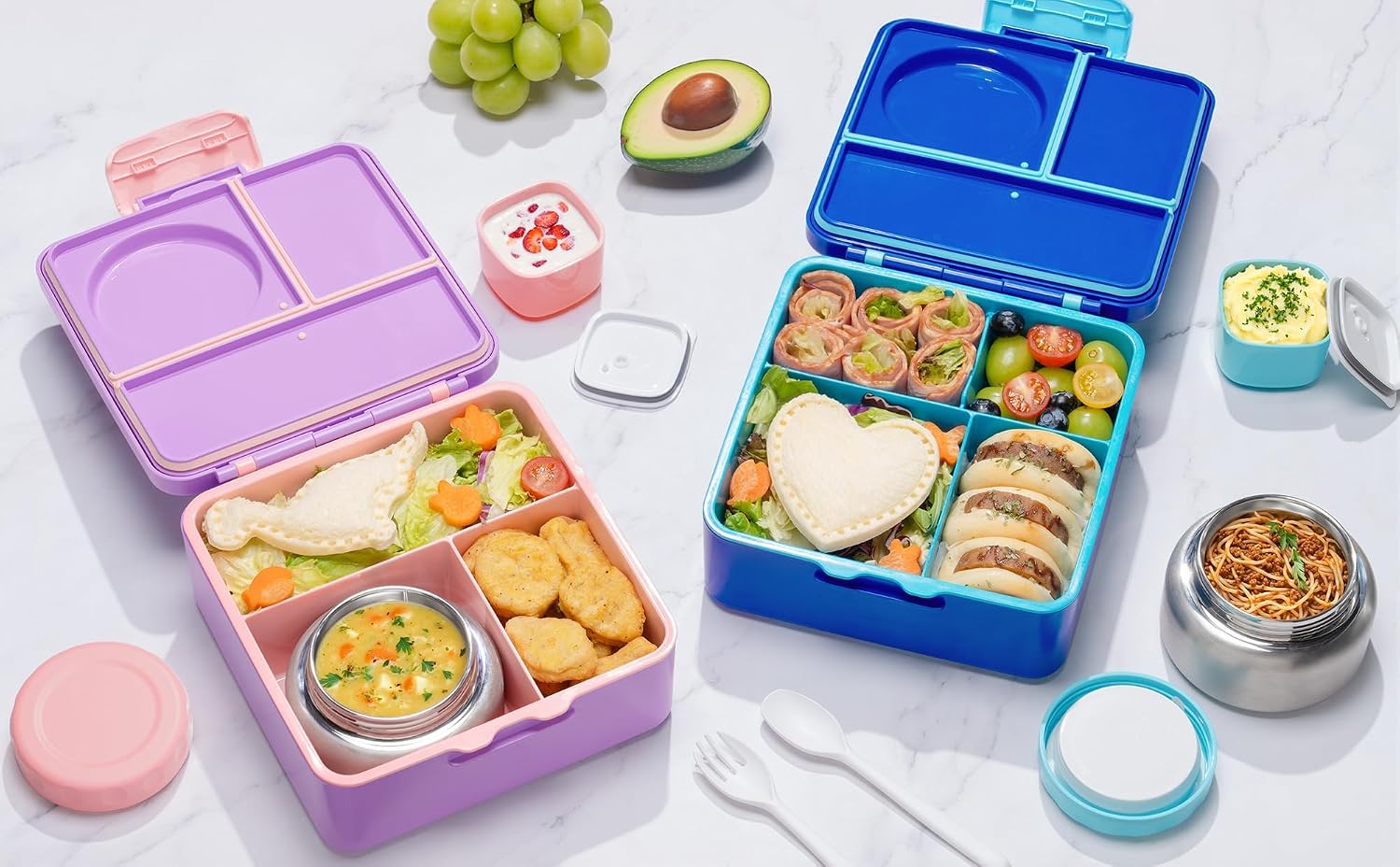 Thumbnail 5 de Fimibuke Bento Lunch Box for Kids & Adults, 60 OZ with Leakproof 8 OZ Insulated Jar