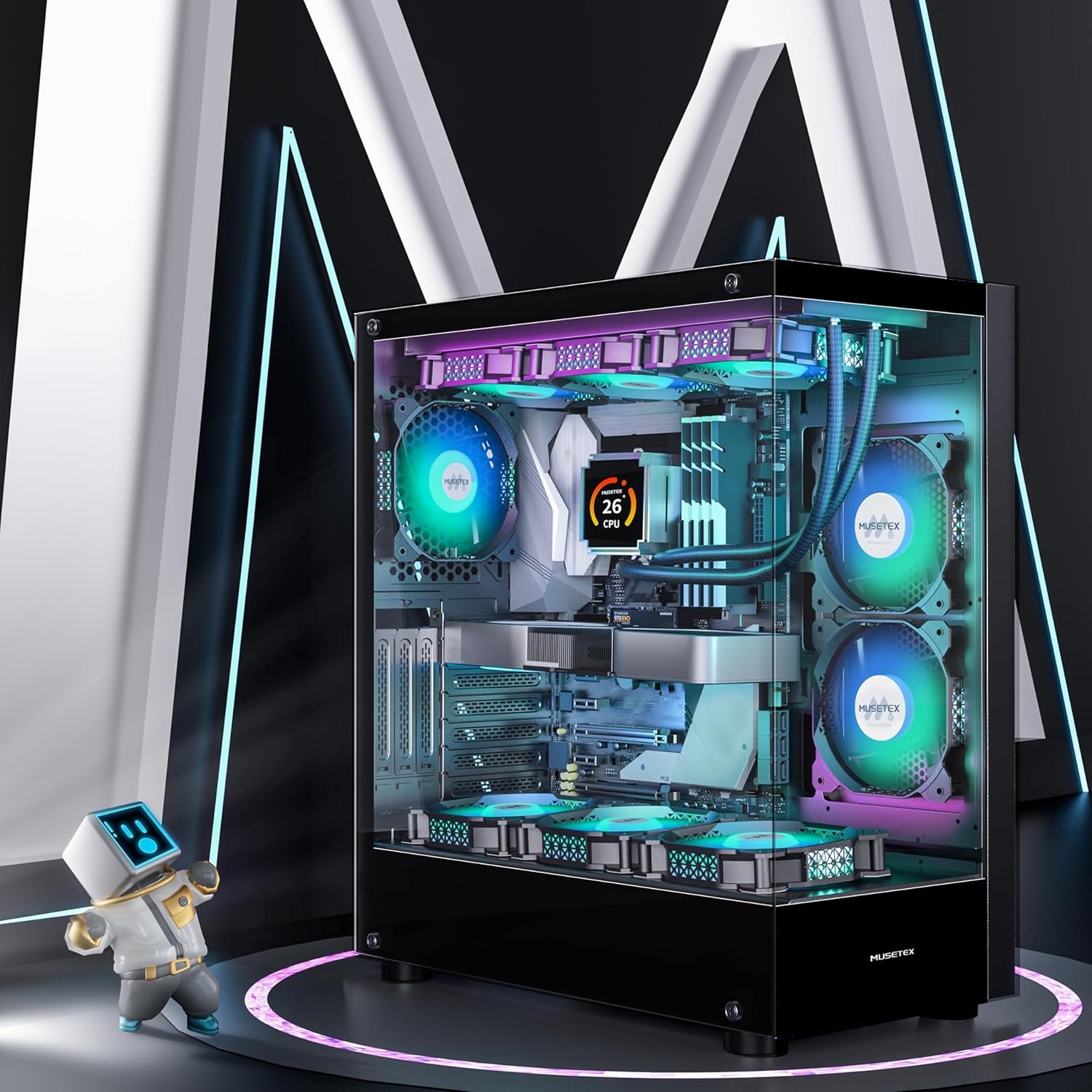Thumbnail 5 de MUSETEX K2 Case PC ATX 6 ventole