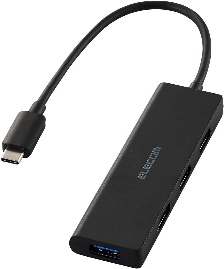 Detalle de エレコム U3HC-H042BK/E USB-C接続USBハブ 4ポート・USB 5Gbps・15cmケーブル