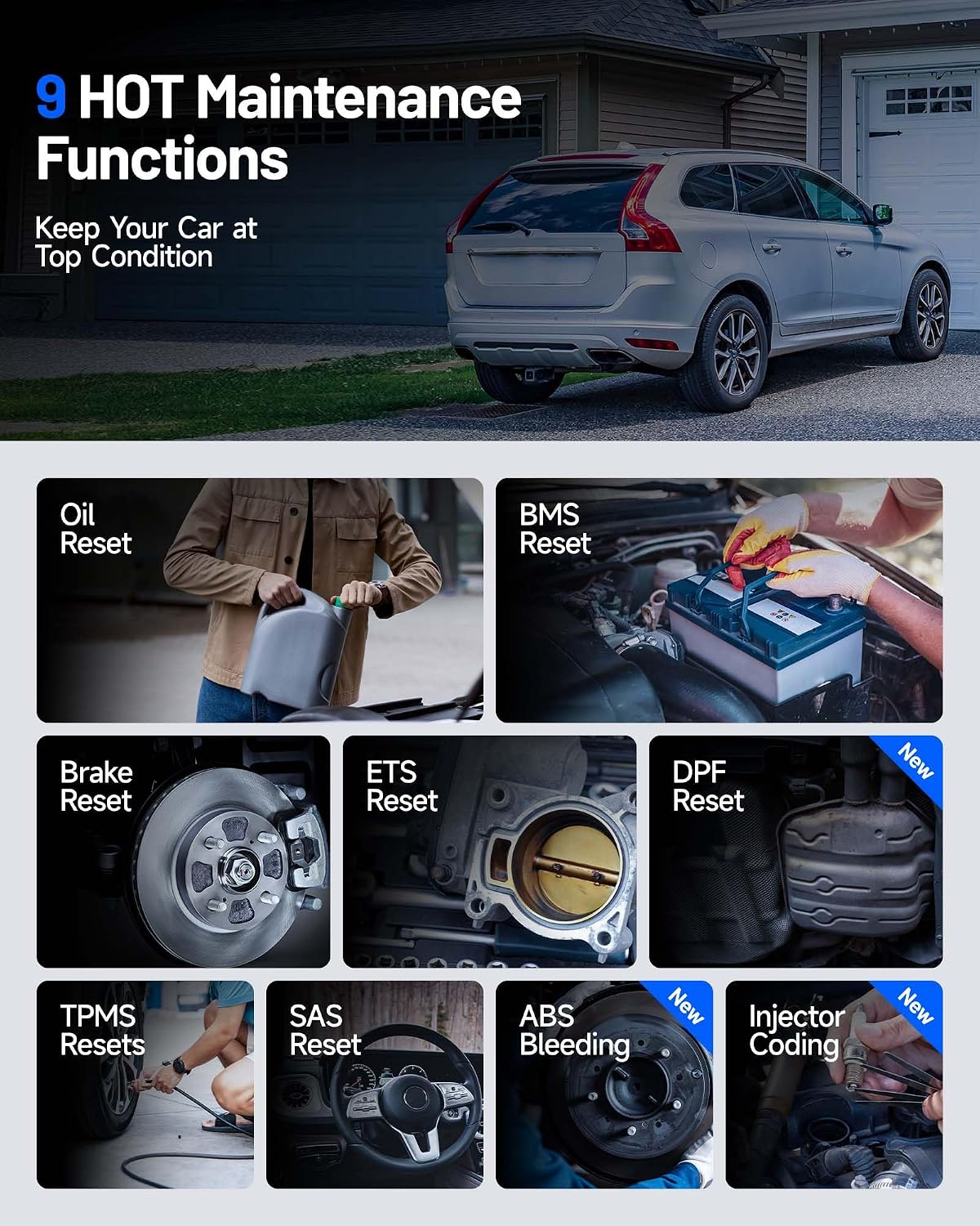 Thumbnail 3 de TOPDON AD600S OBD2 Scanner: Advanced 9‑in‑1 Diagnostic Tool with Auto-VIN and Lifetime Updates