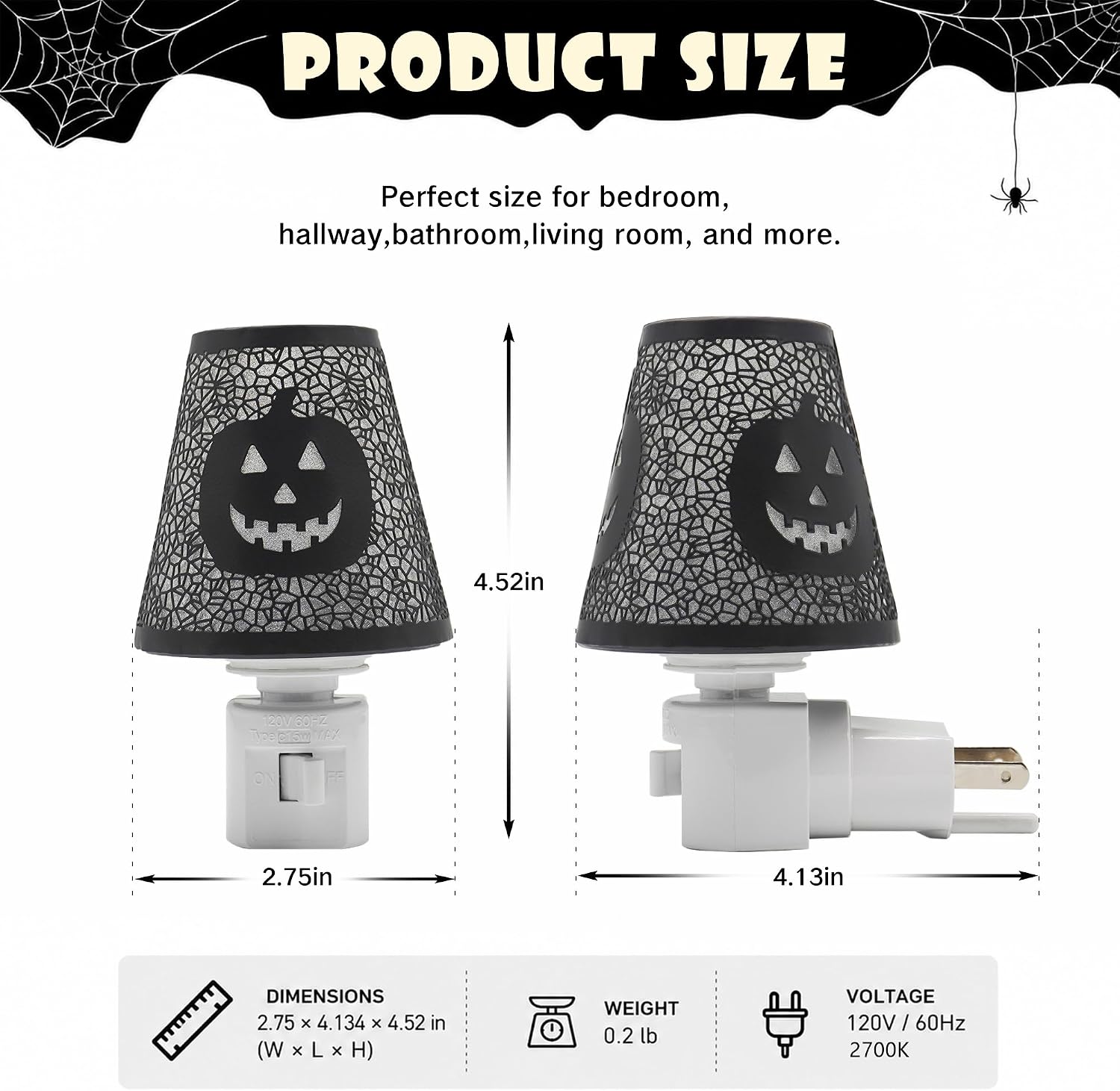 Detalle 2 de Niqelva Plug-In Night Light with Removable Metal Shade