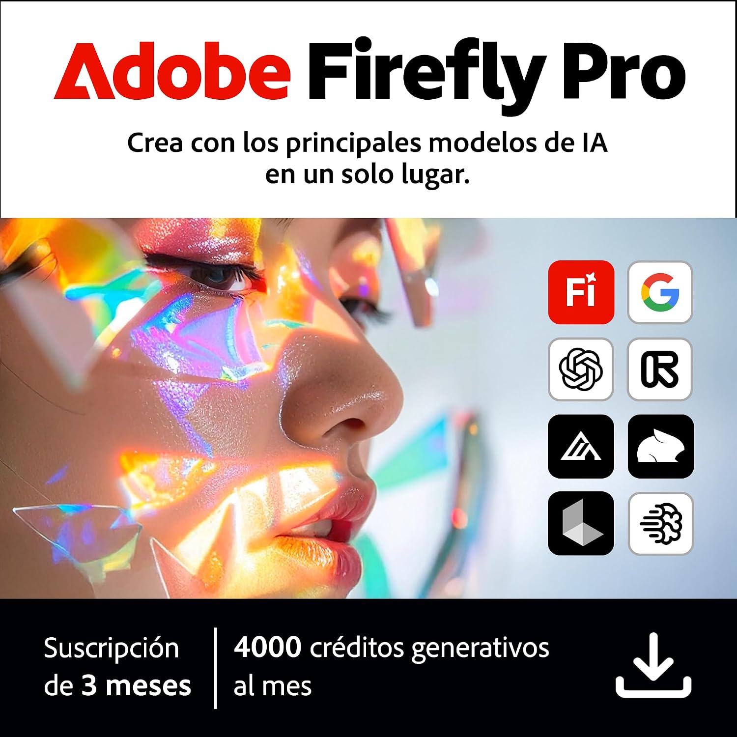 Detalle 2 de Adobe Firefly Standard con Generación de Vídeo IA | Suscripción 12 Meses + 2000 Créditos IA/mes
