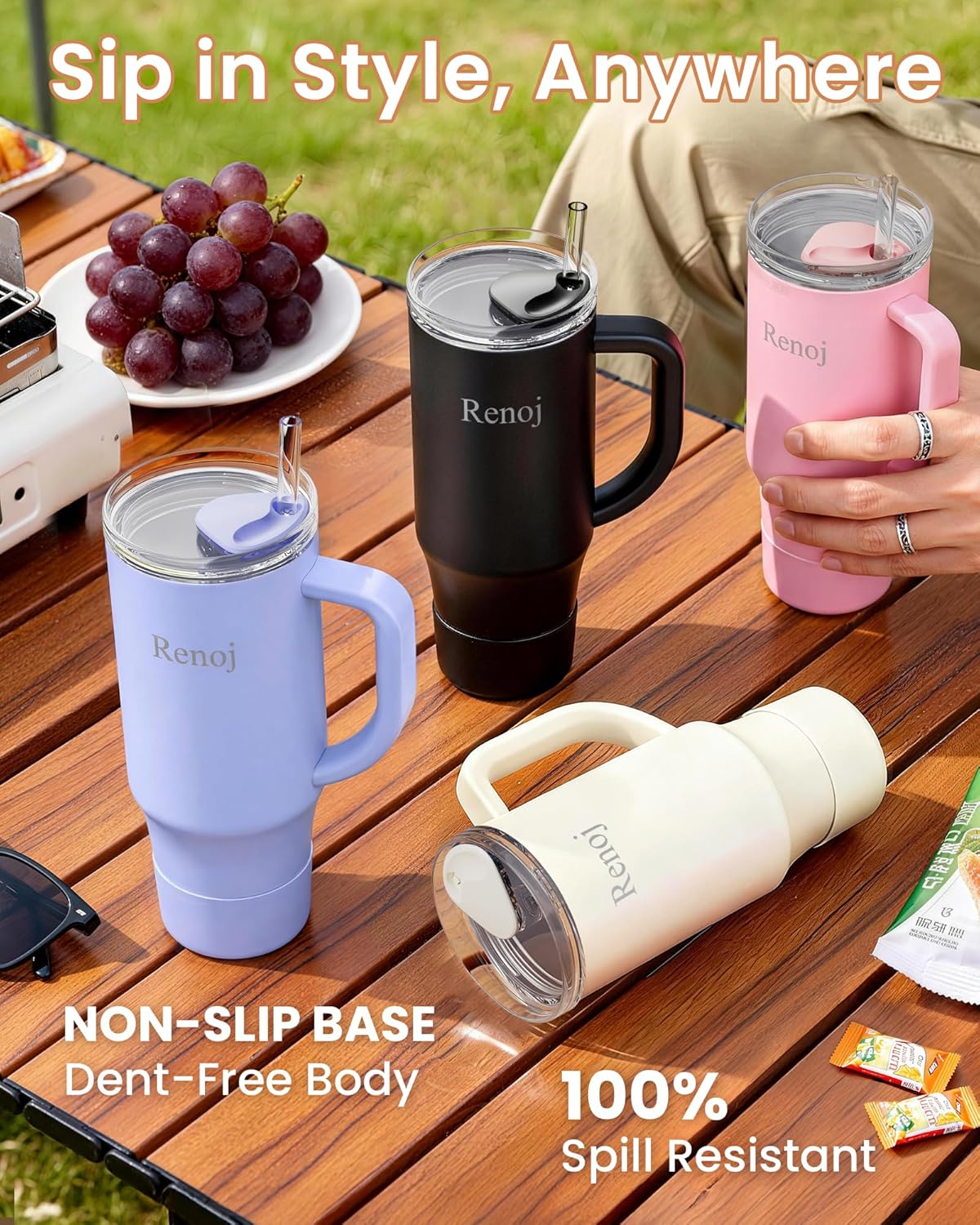 Thumbnail 5 de Renoj Insulated Mug 40 oz with SnapShift Leak-Proof Lid