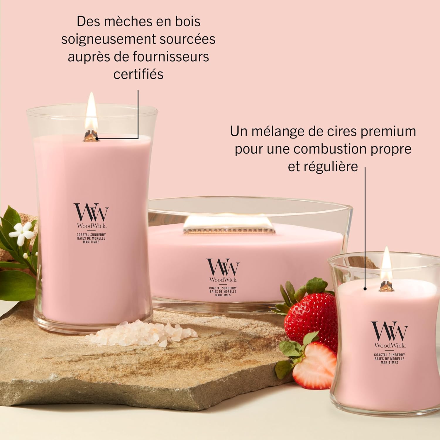 Thumbnail 6 de WoodWick Bougie Moyenne Baie Soleil Côtier — un cadeau élégant pour femmes