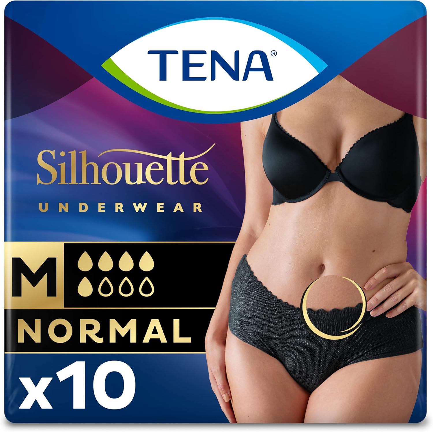 Thumbnail 2 de TENA Silhouette Noir Vita Bassa, Taglia L – 27 Mutandine assorbenti per perdite urinarie da donna