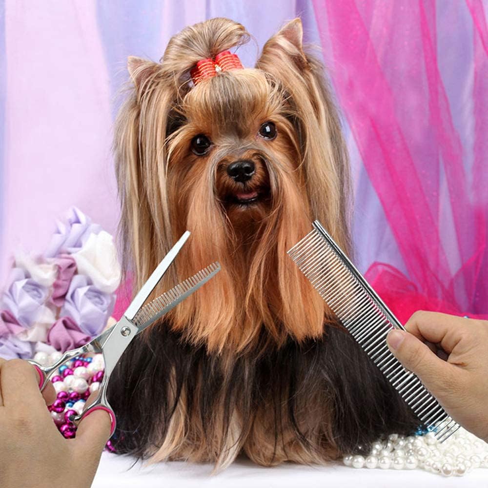 Detalle de AILOVA Pet Scissors 6” Stainless Steel Straight Grooming Scissors for Dogs and Cats