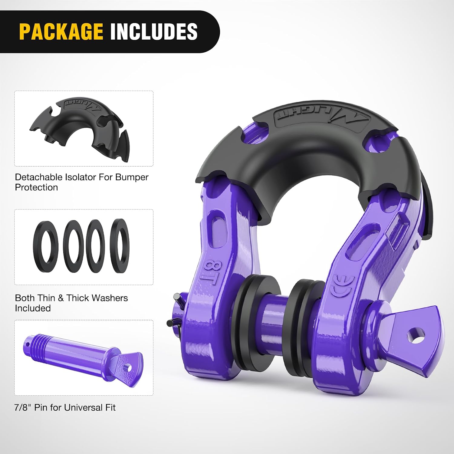 Detalle 1 de Nilight Recovery Shackle 3/4-Inch