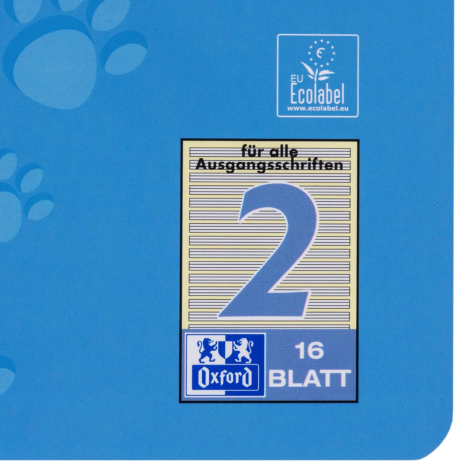 Detalle de Oxford Schulheft A5, 16 Blatt, Lineatur 2 (liniert) – 15er Pack