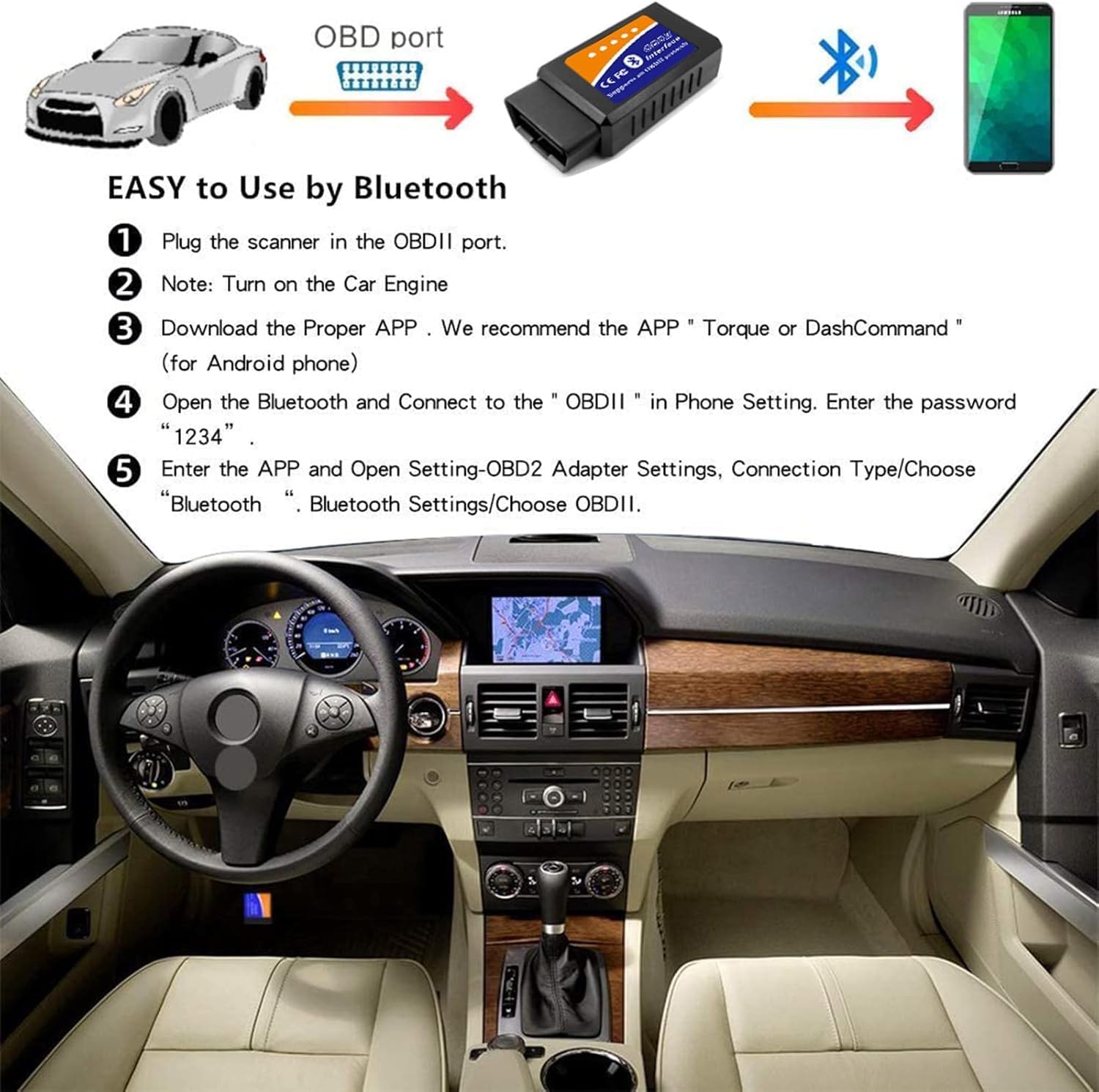 Thumbnail 4 de OBD2 Bluetooth Scanner for Cars