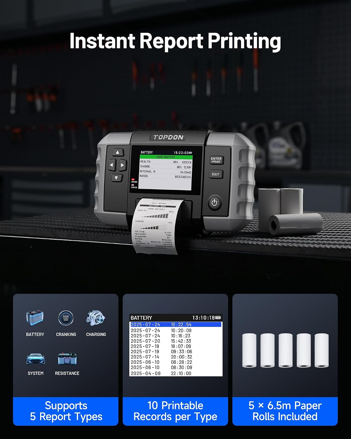 Thumbnail 6 de TOPDON Car Battery Tester BT600 Plus