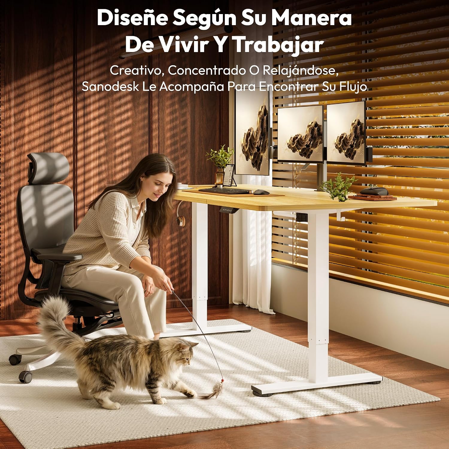 Detalle 2 de SANODESK 180 x 80 cm Escritorio elevable eléctrico