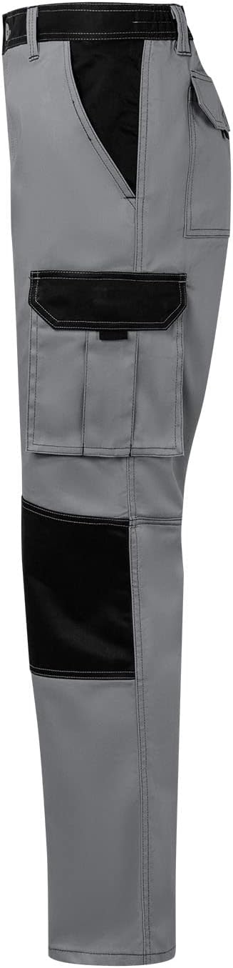 Detalle 2 de Velilla 103020B Pantalón bicolor multibolsillos gris y negro