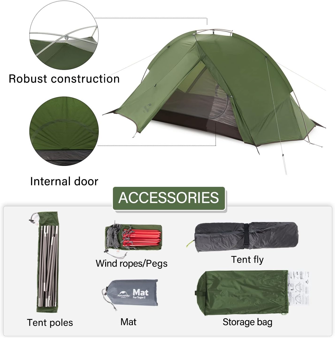 Thumbnail 6 de Naturehike Taga Ultraleichter Rucksack-Zelt für 1–2 Personen
