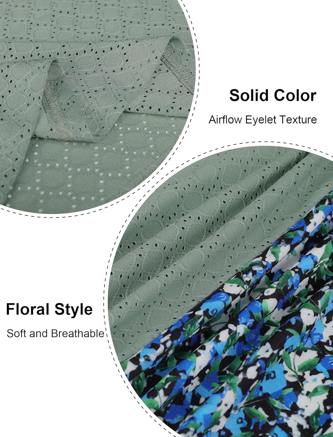 Thumbnail 5 de Sampeel Women’s Eyelet Crew Neck Tank Top – Loose Casual Summer Sleeveless Shirt