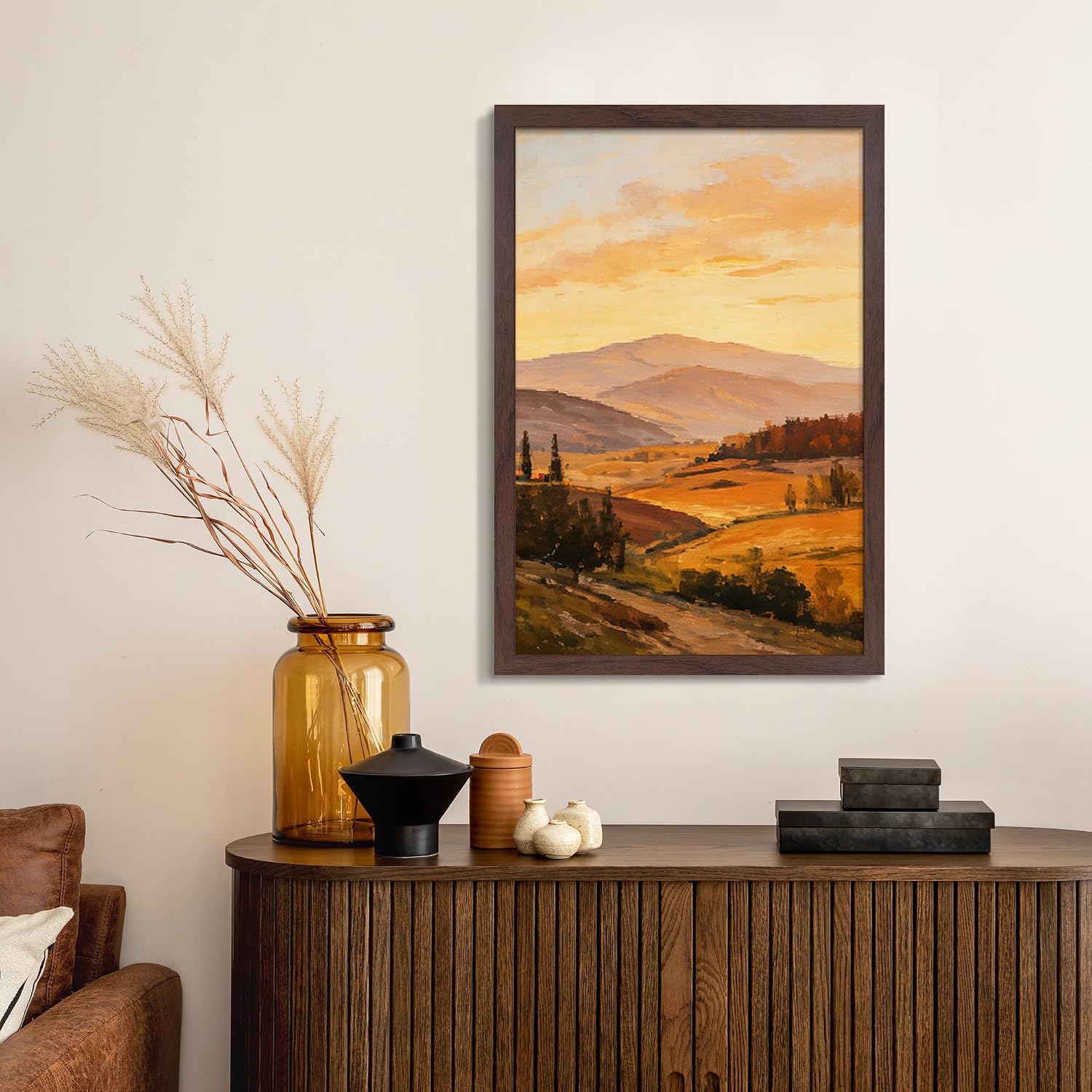 Detalle de Fisnish 24x36 Walnut Woodgrain Poster Frame