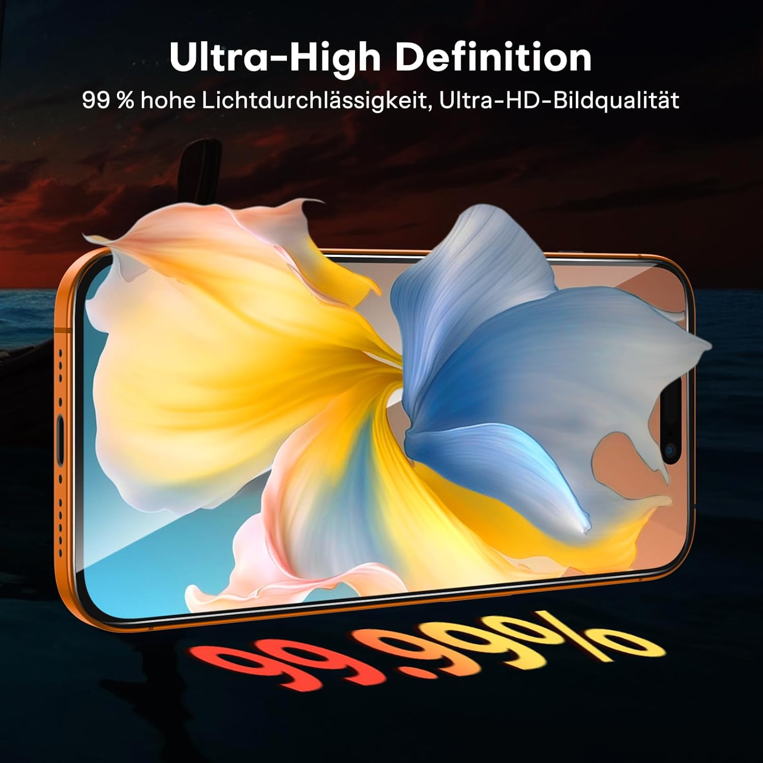 Detalle de SPARIN Panzer Schutz Glas für iPhone 17 Pro Max – 3er-Set inklusive Montagerahmen, Kamera- und Displayschutz