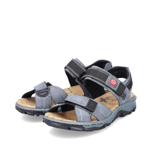 Thumbnail 8 de Rieker Damen Klassische Sandalen 68851 – Blau, Klettverschluss, Schmale Weite