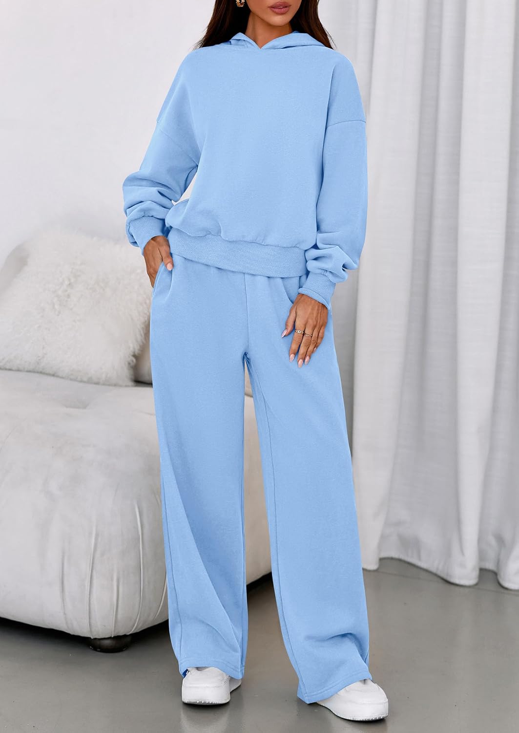 Thumbnail 6 de PRETTYGARDEN Women's Sweatsuits 2-Piece Set (2026) Casual Winter Hoodie & Wide-Leg Sweatpants