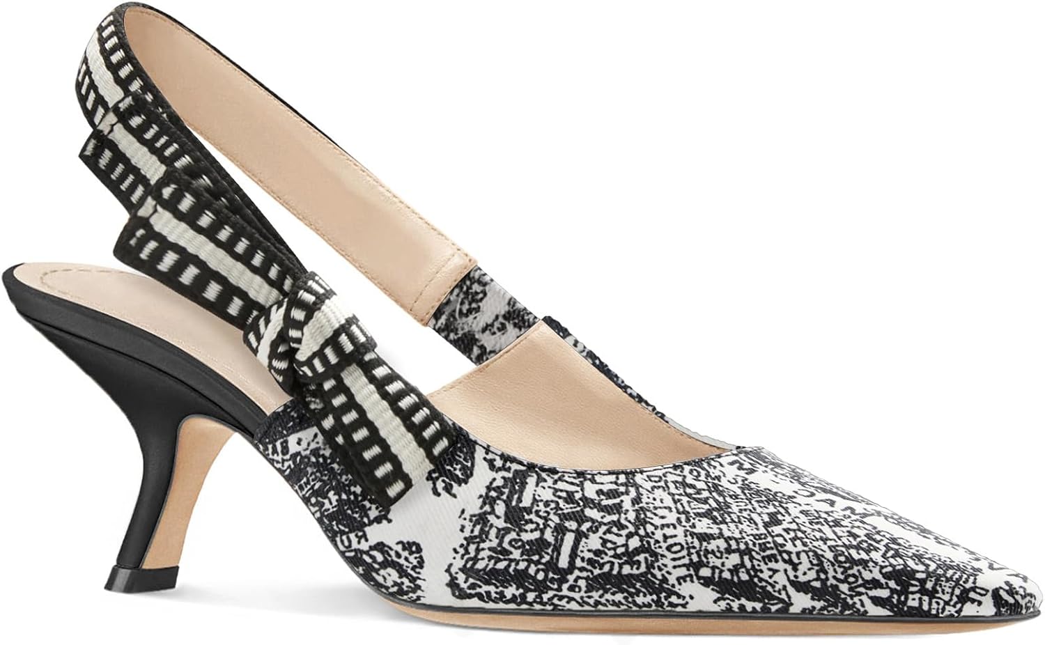Detalle de Coutgo Women's Slingback Pumps with 2.56-Inch Kitten Heels