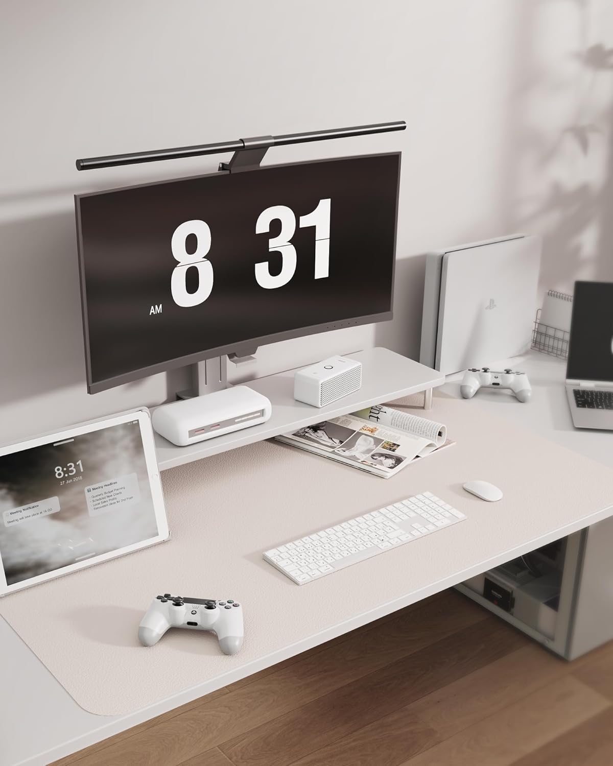 Thumbnail 5 de MOLMO Non-Slip Desk Mat (Waterproof) – Grey, large 100 x 43 cm desk & mouse pad