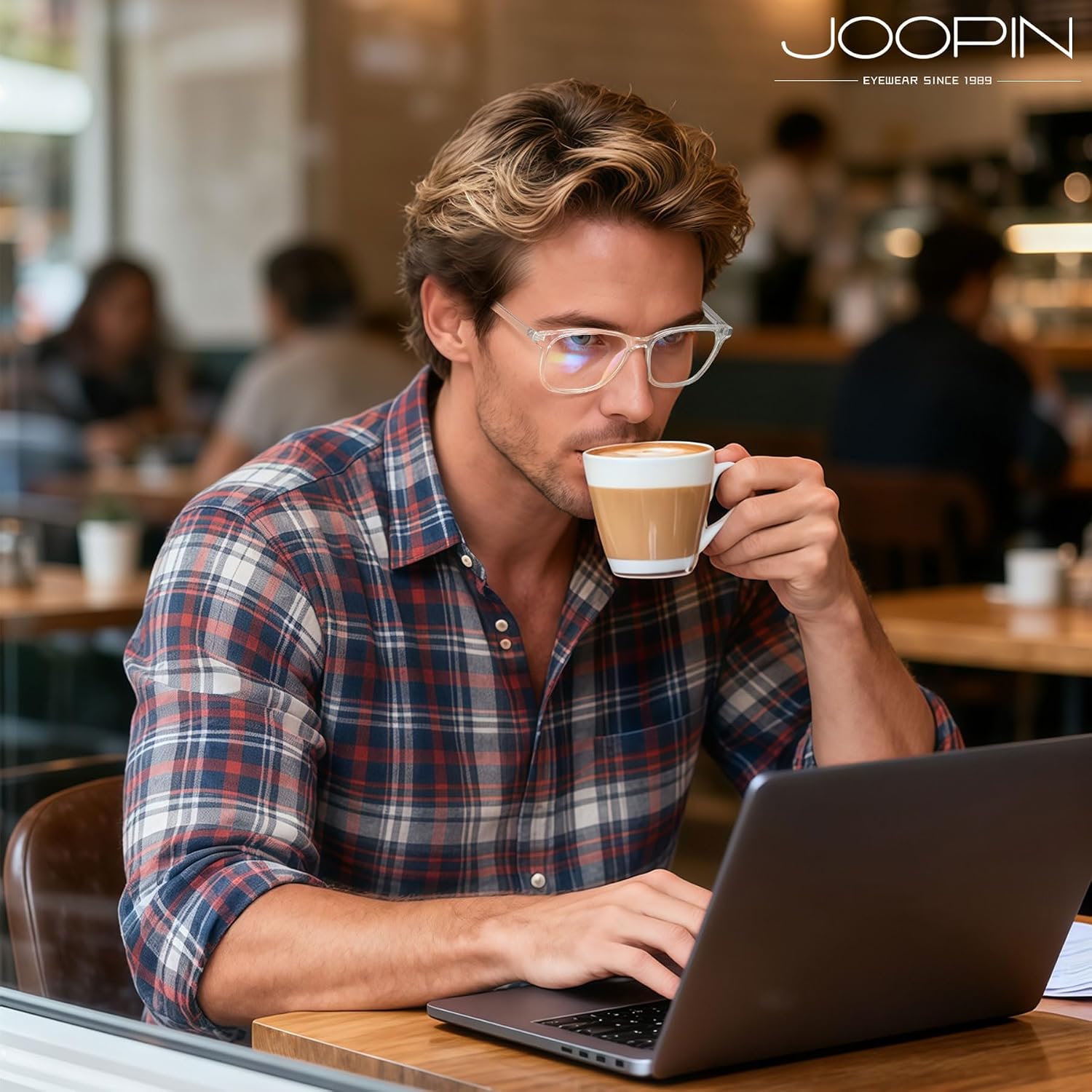 Detalle 2 de Joopin Gafas bloqueo luz azul para ordenador
