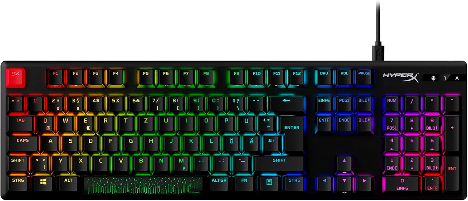 Thumbnail 4 de HyperX Alloy Origins PBT – kompakte mechanische Gaming-Tastatur mit PBT-Keycaps, RGB & HyperX Red Switches