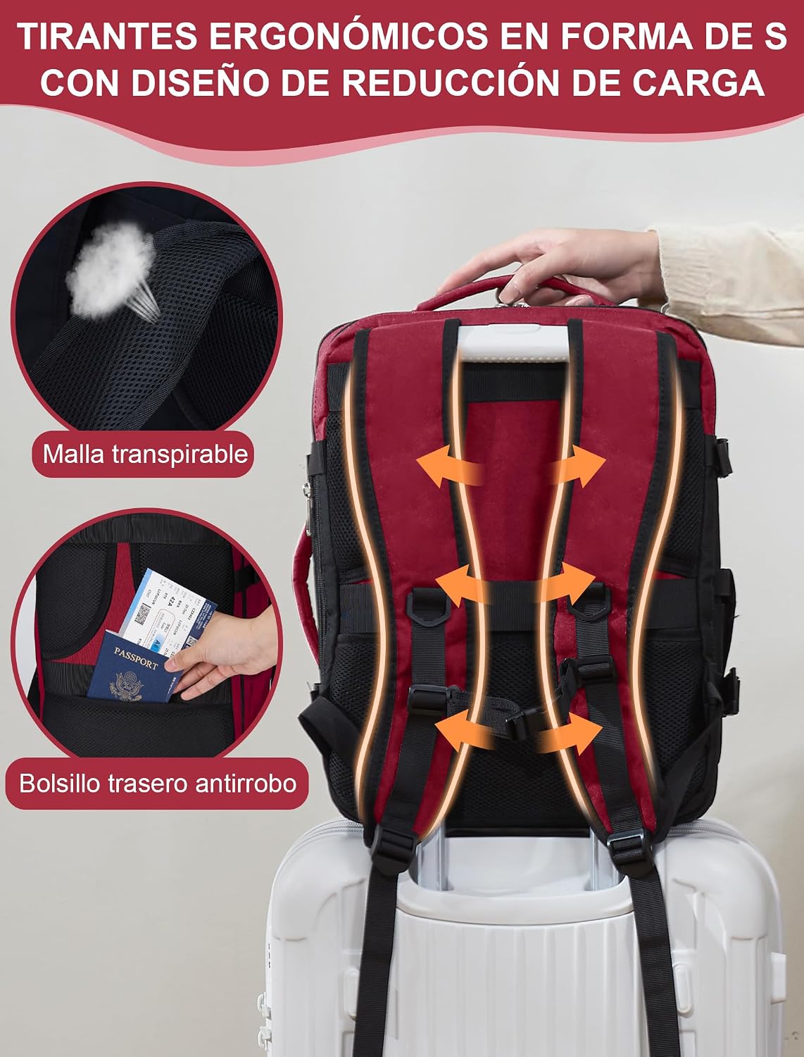 Thumbnail 6 de YOKGO Mochila Viaje Cabina 40x30x20 Expandible 30L