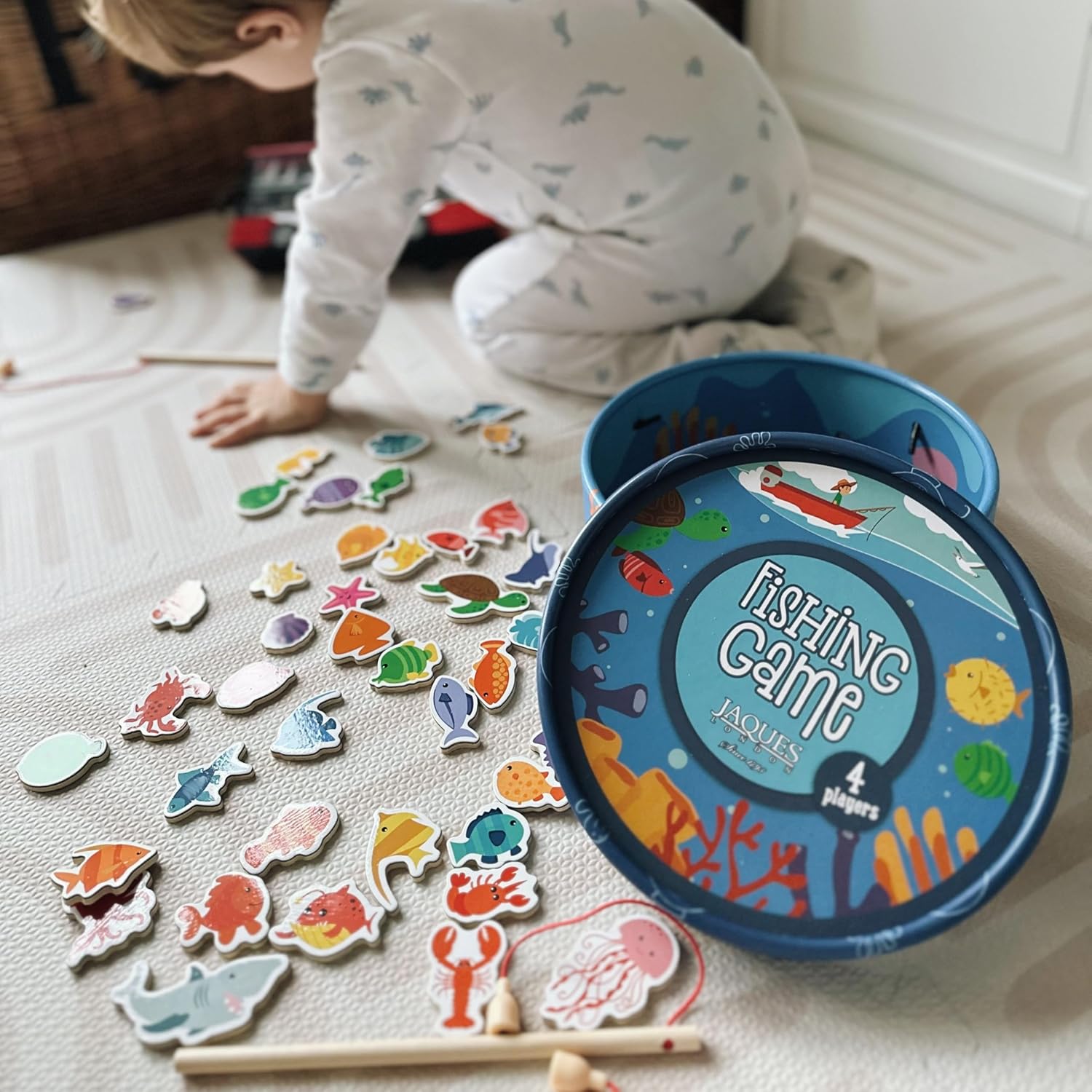 Thumbnail 1 de Jaques of London Magnetic Fishing Game (Wooden Catch & Count) for Toddlers 3–5
