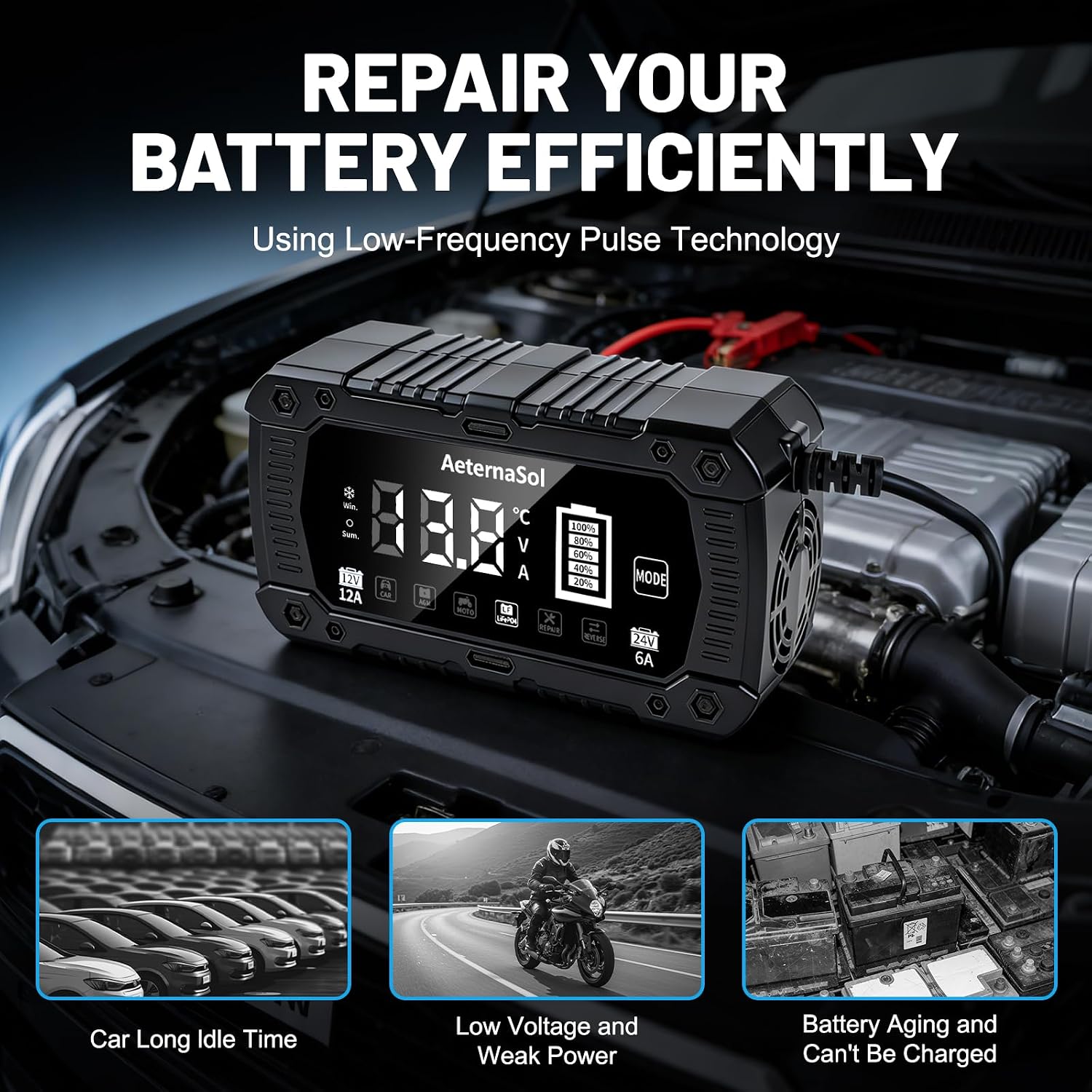 Thumbnail 4 de Smart Car Battery Charger, 12V/24V