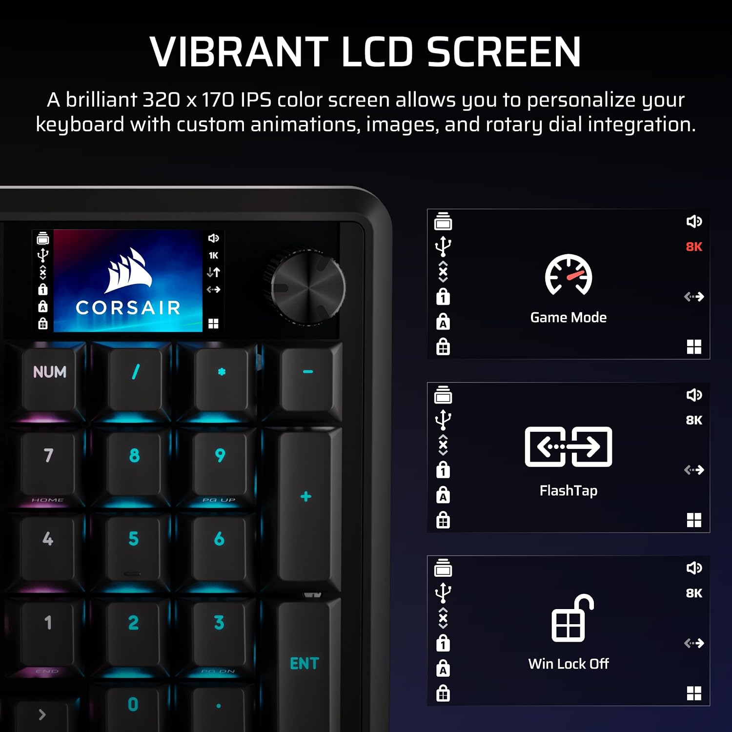 Thumbnail 6 de Corsair VANGUARD PRO 96 Gaming Keyboard 8000Hz