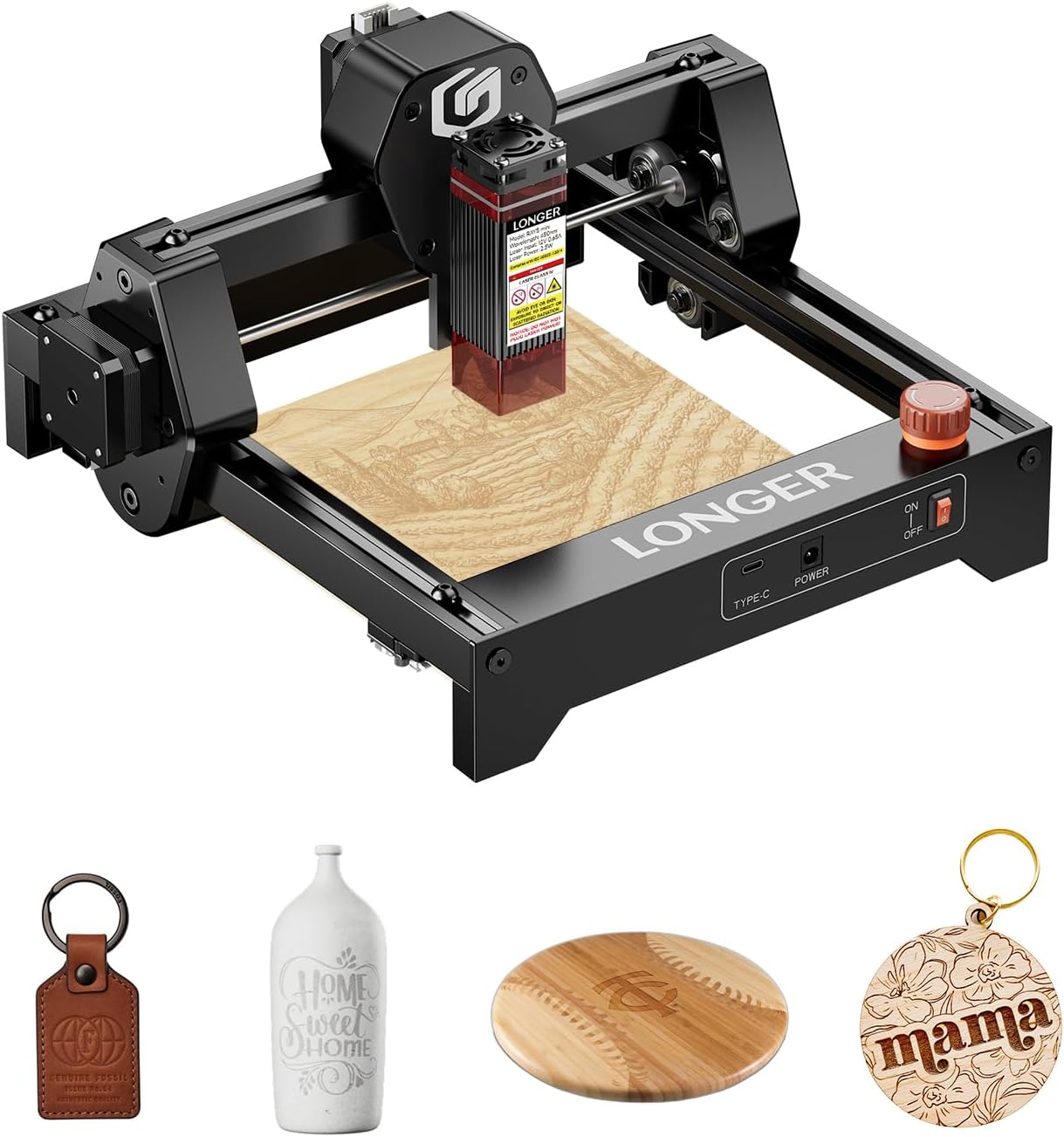 Detalle de LONGER RAY5 Mini grabador láser 3,5 W