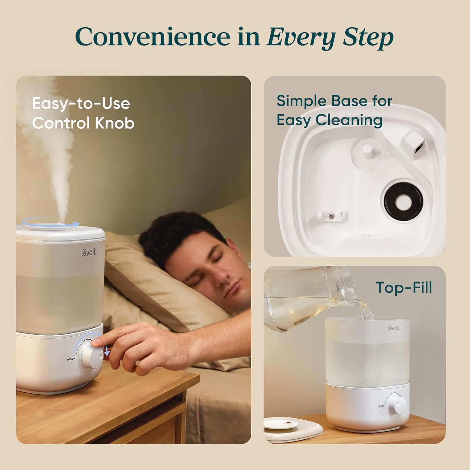 Thumbnail 4 de Levoit Humidifier 2.5L with 26dB Quiet Mist