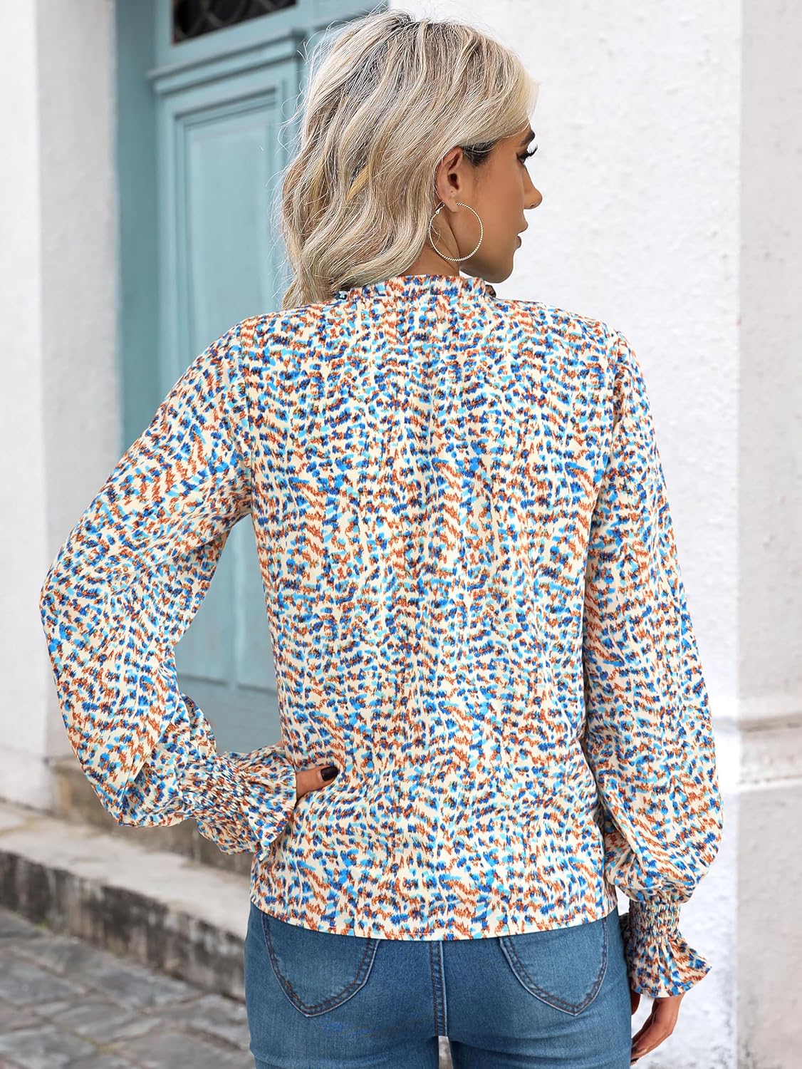 Thumbnail 4 de MASCOMODA Womens V Neck Floral Top