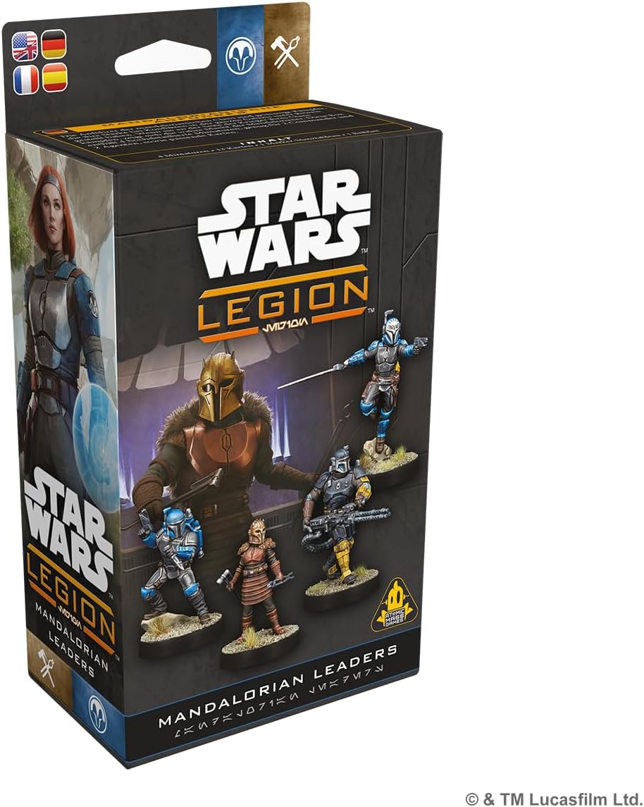 Thumbnail 1 de Asmodee Star Wars: Legion – Mandalorian Leaders, uitbreiding met 4 miniaturen