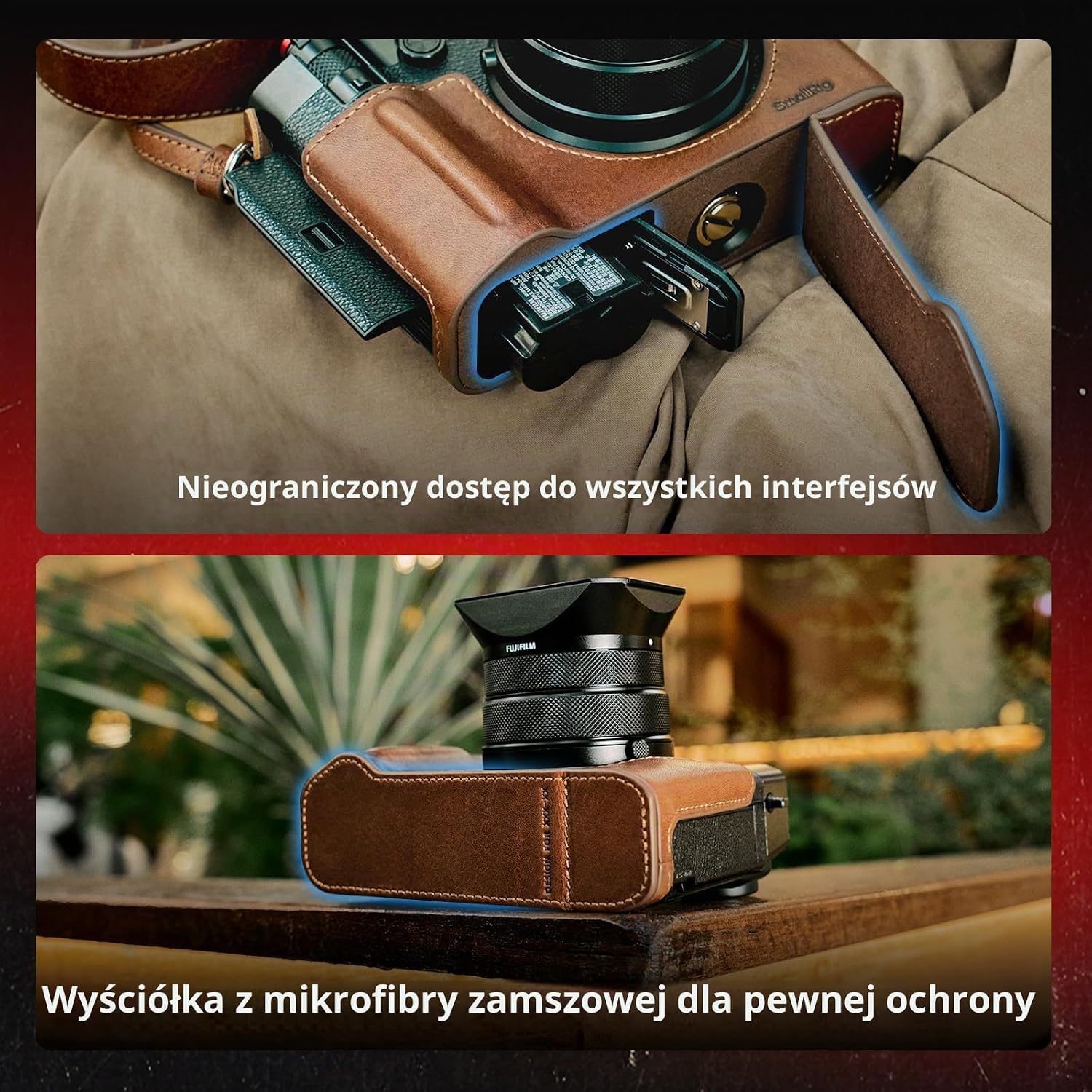 Detalle 2 de SMALLRIG 5268 – etui do FUJIFILM GFX100RF z paskiem i podparciem kciuka