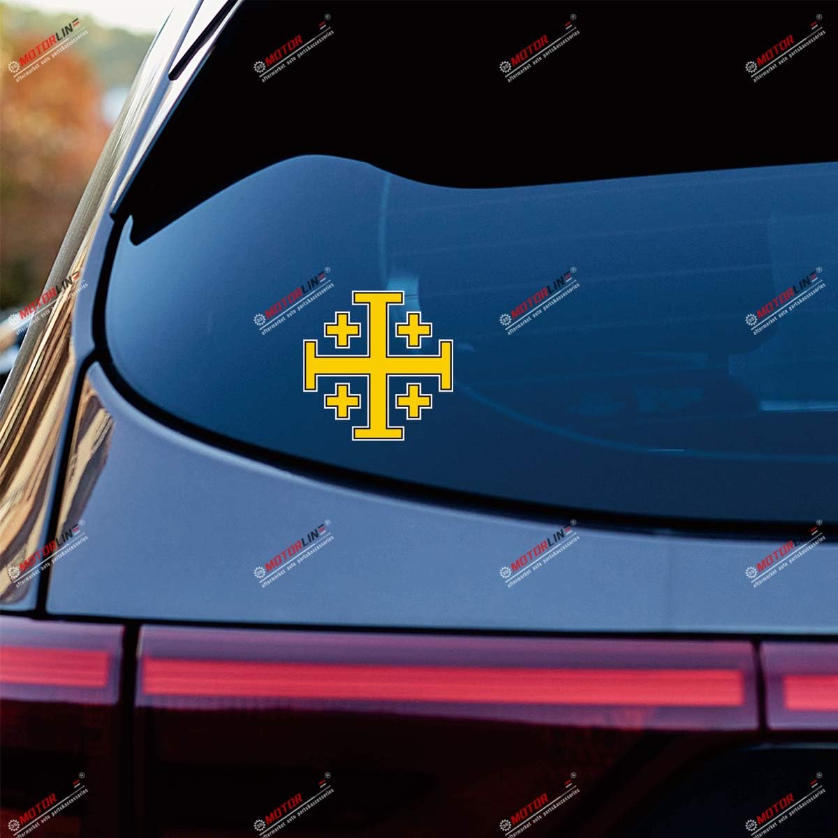 Thumbnail 1 de Jerusalem Cross Vinyl Decal 3-Pack