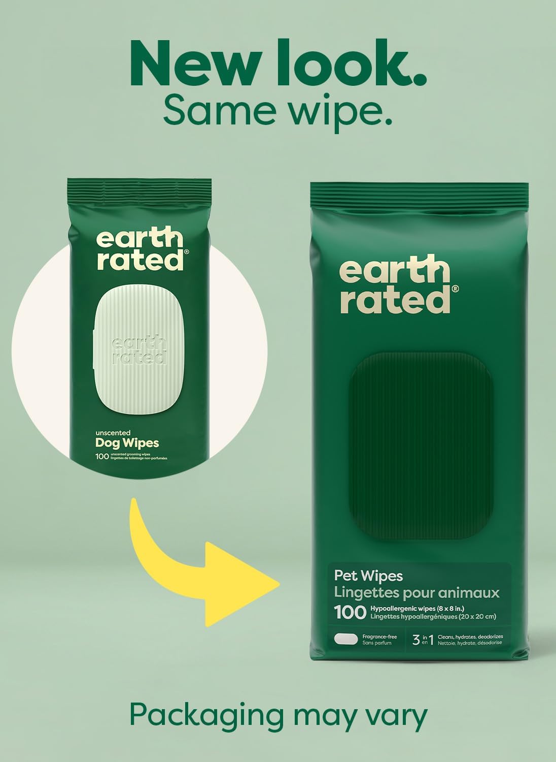 Detalle 2 de Earth Rated Hypoallergenic Pet Wipes for Dogs, Unscented (100 Count)