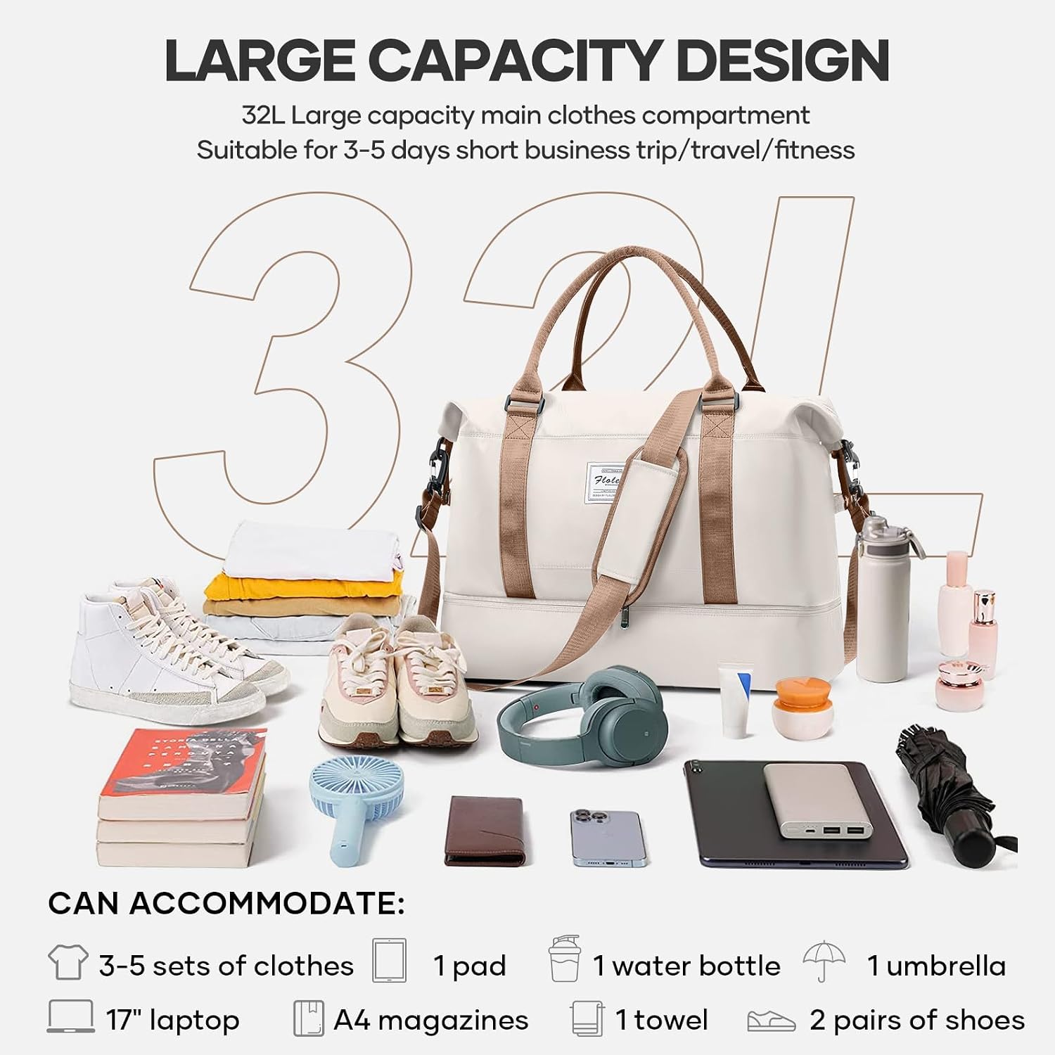 Detalle 2 de Reisetasche Damen 45x36x20 Handgepäcktasche