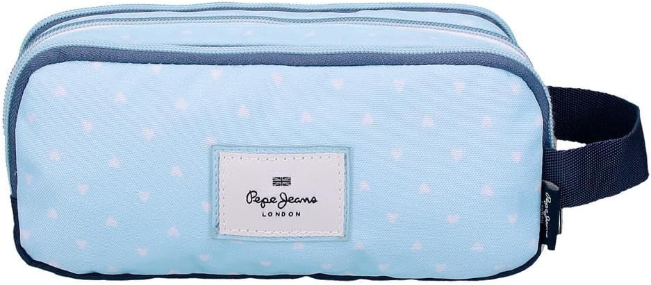 Thumbnail 2 de Pepe Jeans Noni Denim Astuccio Triplo Blu in poliestere con 3 scomparti