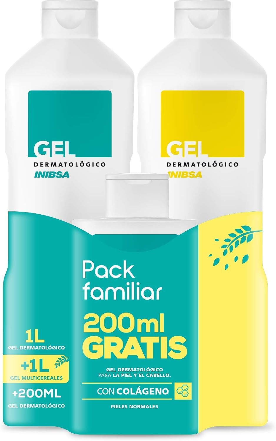 Thumbnail 4 de INIBSA Gel de baño dermatológico (pack 2 x 1 L) para cuidado de piel y cabello