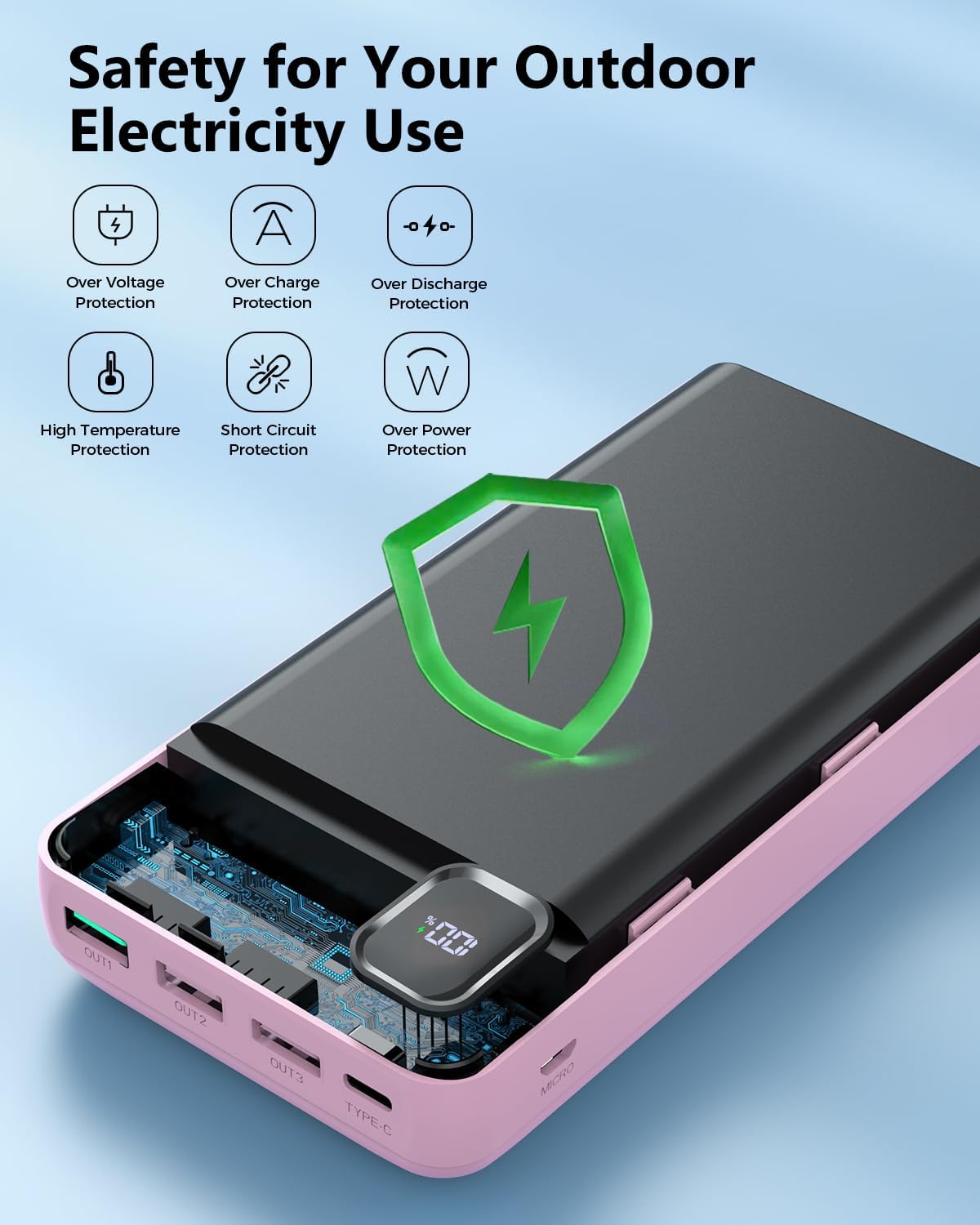 Thumbnail 6 de Pomohome PC5-5 50,000mAh Power Bank, 22.5W Fast Charging, Digital Display