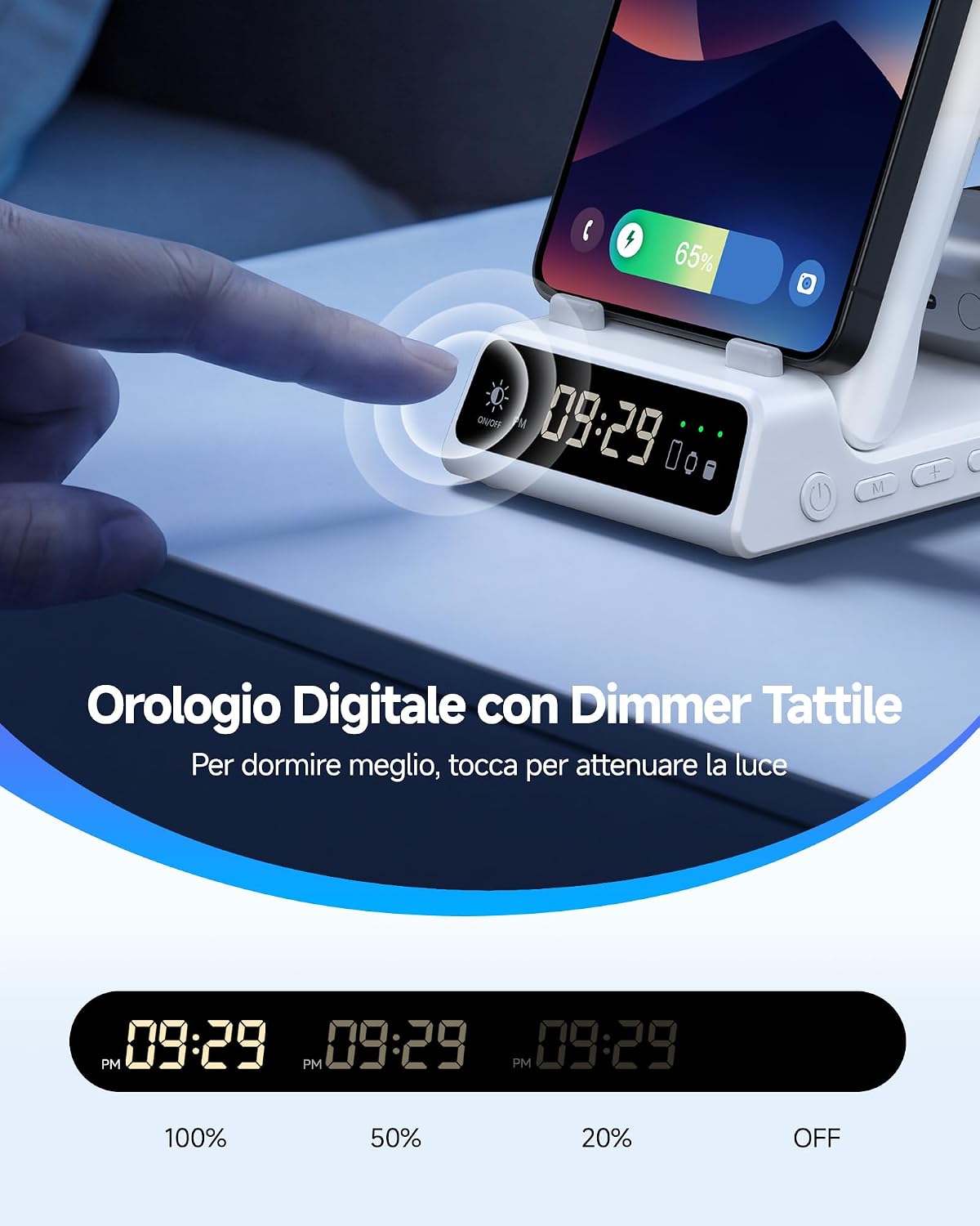 Detalle de Stazione di Ricarica Wireless 3-in-1 SwanScout 703S per Samsung S26 Ultra – Ricarica Galaxy Watch e Buds