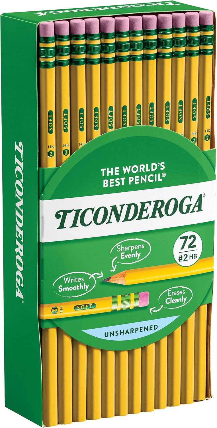 Thumbnail 4 de Ticonderoga 33904 #2 HB Wood-Cased Pencils, Yellow, 72-Count