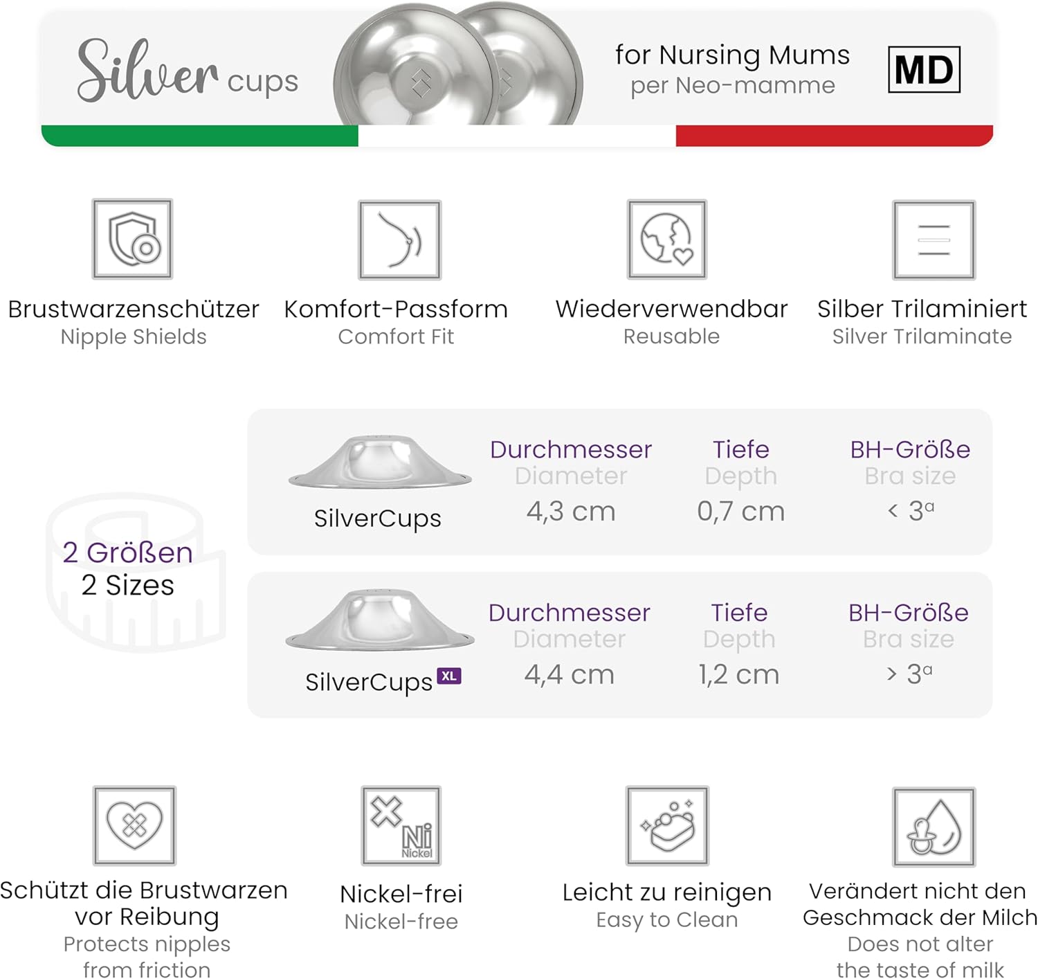 Thumbnail 4 de COVERbasics Silberhütchen Stillen Medizinprodukt