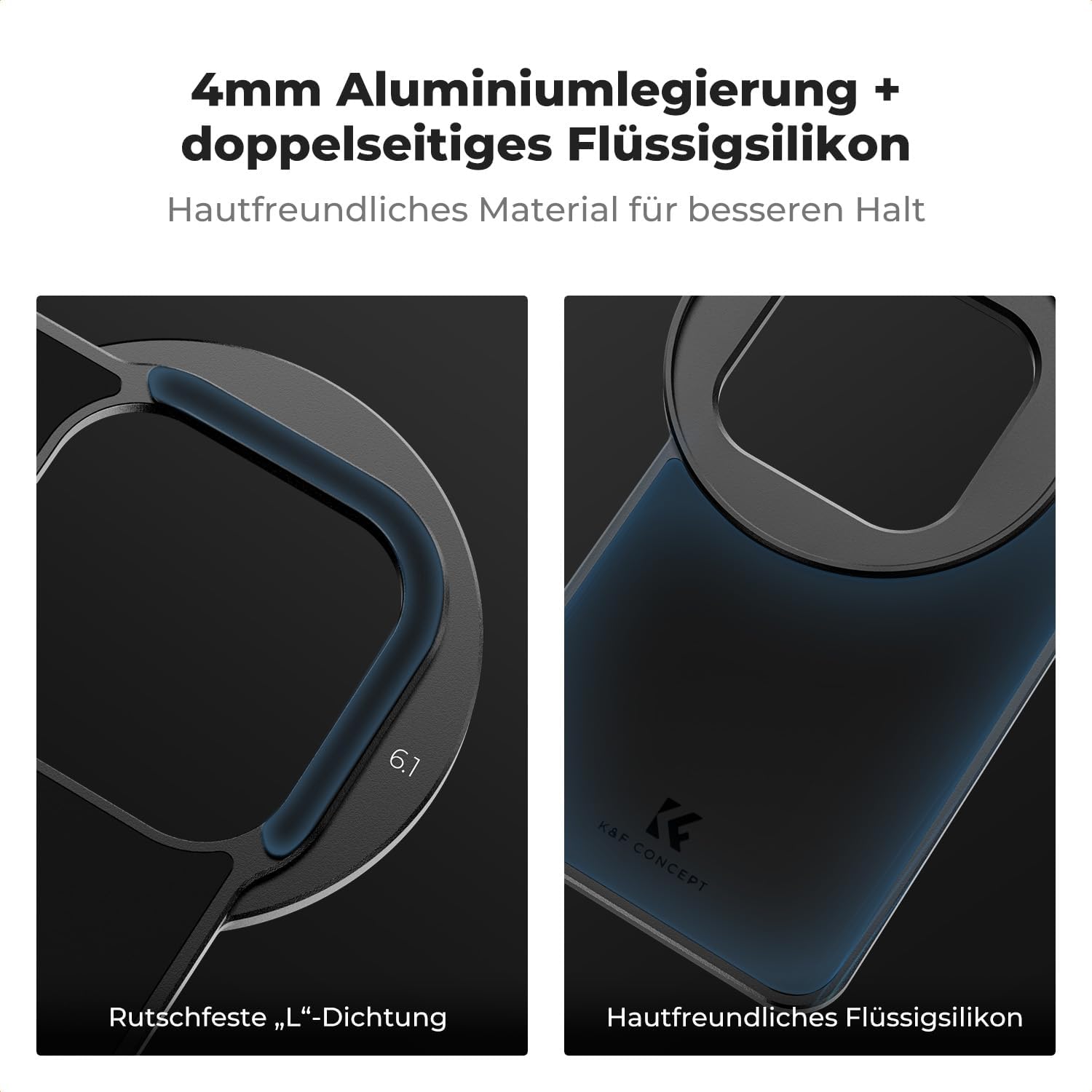 Thumbnail 3 de K&F CONCEPT Magnetischer Polfilter 67 mm mit variablem ND2–32 und 6,1-Zoll-Magnetadapter für iPhone 16/15/14/13